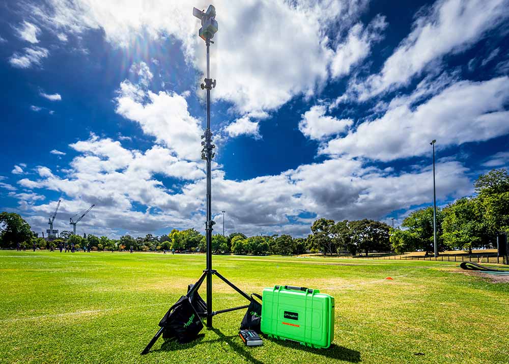 FrogBox kit being used on a grassy oval